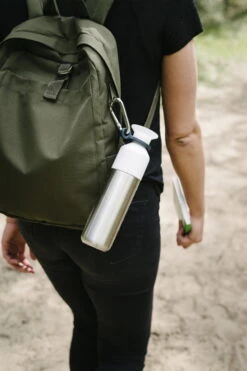 Dopper Dopper Juomapullon Ripustuslenkki Ja Karbiini -Terassitalo Kauppa 0772 Solid Steel Carrier