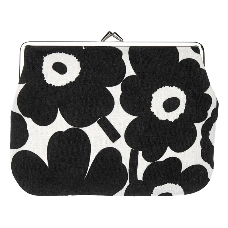 Marimekko Mini Unikko Puolikas Kukkaro, Valkoinen - Musta 3 Marimekko Mini Unikko Puolikas Kukkaro, Valkoinen - Musta