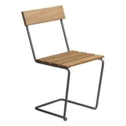 Grythyttan Stålmöbler Tuoli 1, Galvanoitu Teräs - Tiikki