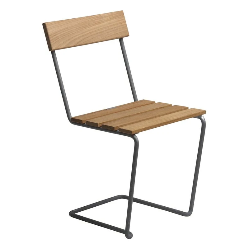 Grythyttan Stålmöbler Tuoli 1, Galvanoitu Teräs - Tiikki 3 Grythyttan Stålmöbler Tuoli 1, Galvanoitu Teräs - Tiikki