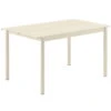 Muuto Linear Steel Pöytä 140 X 75 Cm, Luonnonvalkoinen