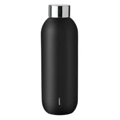 Stelton Keep Cool Juomapullo, 0,6 L, Musta