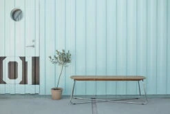 Skagerak Lilium Penkki, Tiikki - Ruostumaton Teräs -Terassitalo Kauppa 1420072 Lilium Bench 03 M