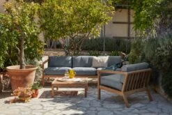 Skagerak Virkelyst 3-istuttava Sohva, Tiikki - Tuhkanharmaa -Terassitalo Kauppa 1505783 1505731 S1505770 M