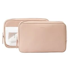 Nuori Sideway Toilettilaukku, 2 Kpl Setti, Roosa