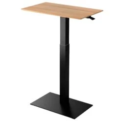 Selka Mahtuva Säädettävä Työpöytä, Tammi - Musta