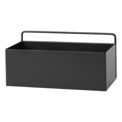 Ferm LIVING Wall Box Kukkalaatikko, Suorakaide, Musta