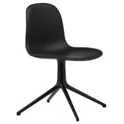 Normann Copenhagen Form Swivel 4L Tuoli, Musta - Musta Nahka Ultra