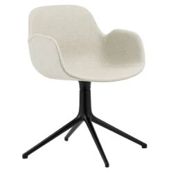 Normann Copenhagen Form Swivel 4L Käsinojallinen Tuoli, Musta - Main Line Flax 20