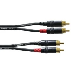 Cordial RCA Kaapelipari Kaiuttimelle, 3 M, Musta