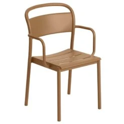 Muuto Linear Steel Käsinojallinen Tuoli, Poltettu Oranssi