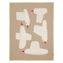 Ferm LIVING Bird Tikattu Peitto, 80 X 110 Cm, Sand