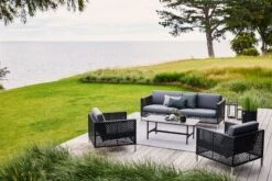 Cane-line Twist Sohvapöytä, 120 X 60 Cm, Tummanharmaa - Musta -Terassitalo Kauppa 5499SG 5498YS95 5592SG 5592YS95 5017AL P120X60RCCOB 2