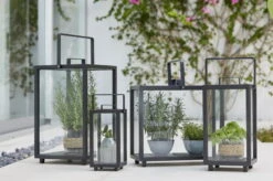 Cane-line Lighthouse Lyhty, Suorakaide, Tummanharmaa -Terassitalo Kauppa 5720AL 5724AL 5725AL 5726AL