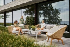 Cane-line Nest 3-istuttava Sohva, Luonnonvärinen - Vaaleanharmaa -Terassitalo Kauppa 57522USL 57523USL 5458UT 5458YN146