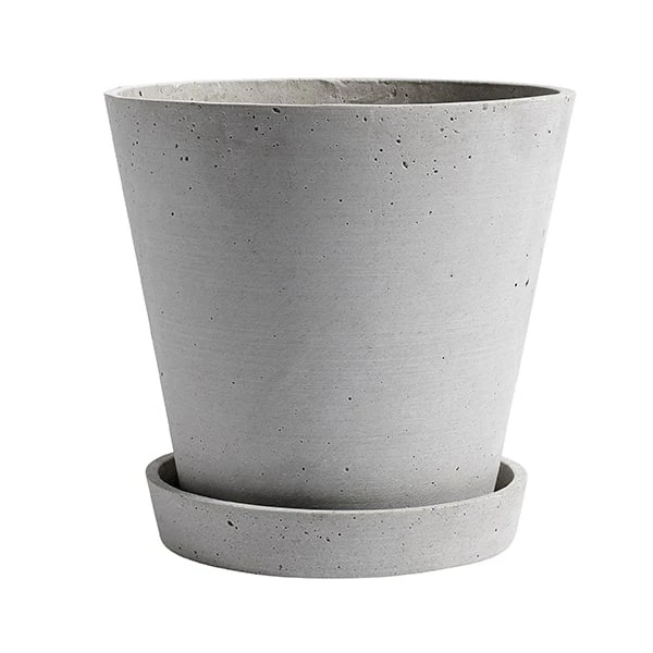 HAY Flowerpot Ruukku Ja Lautanen XL, Harmaa 3 HAY Flowerpot Ruukku Ja Lautanen XL, Harmaa