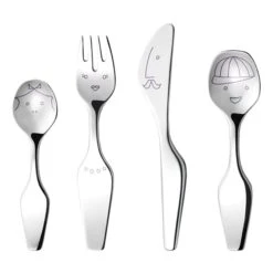 Georg Jensen The Twist Family Lasten Aterimet, 4 Kpl