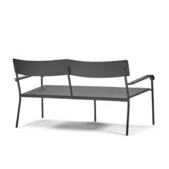 Serax August 2-istuttava Penkki Selkänojalla, Musta -Terassitalo Kauppa B5023001 900s3