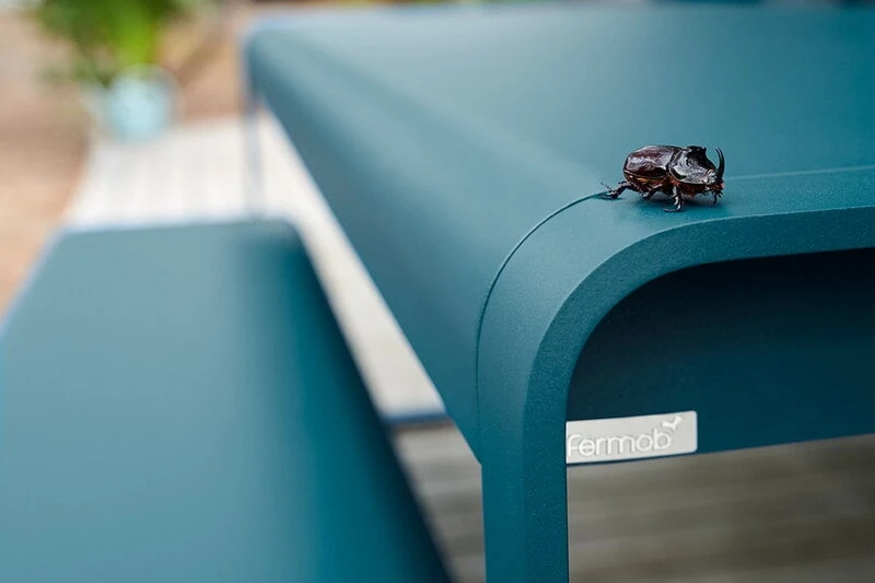 Fermob Bellevie Pöytä, 196 X 90 Cm, Acapulco Blue 4 Fermob Bellevie Pöytä, 196 X 90 Cm, Acapulco Blue - Image 2