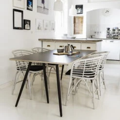 Cane-line Istuintyyny Moments Ja Blend Tuoliin, Musta -Terassitalo Kauppa Blend chair white Turn table F besk kvadrat