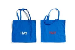HAY Sininen Kassi, L, Punainen Logo -Terassitalo Kauppa Blue Tote Bag L family