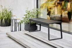 Cane-line Lightlux Lyhty Tiikkikahvalla, L, Harmaa -Terassitalo Kauppa Copenhagen bench 2 1