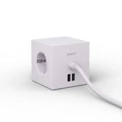 Avolt Square 1 USB Jatkojohto, Harmaa -Terassitalo Kauppa Cube 07 HQ gray USB