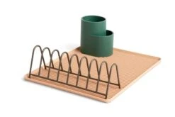 HAY Dish Drainer Tarjotin, Puuteri -Terassitalo Kauppa Dish Drainer Tray Powder w Rack Anthracite Cup WB