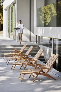 Cane-line Flip Kansituoli, Tiikki -Terassitalo Kauppa Flip deck chair 5