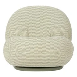 GUBI Pacha Outdoor Nojatuoli, Pyörivä, Chevron FR 008 -Terassitalo Kauppa Gubi 10106325 FRT Pacha LoungeChair Swivel FullyUpholstered Outdoor Dedar Cheveron Chenille Special 008
