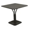 Fermob Luxembourg Pöytä, 80 X 80 Cm, Laippajalka, Liquorice