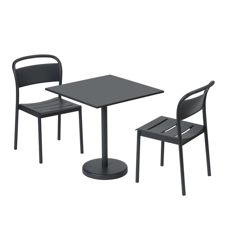 Muuto Linear Steel Café Pöytä, 70 X 70 Cm, Musta 4 Muuto Linear Steel Café Pöytä, 70 X 70 Cm, Musta - Image 2