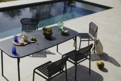 Petite Friture Week-end Pöytä, 85 X 180 Cm, Musta -Terassitalo Kauppa M0740101 M0741201 weekend chairs table 28C29Ola Rindal lifestyle HD28129