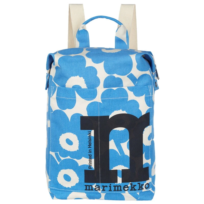 Marimekko Mono Backpack Unikko Reppu, Puuvilla - Vaaleansininen 3 Marimekko Mono Backpack Unikko Reppu, Puuvilla - Vaaleansininen