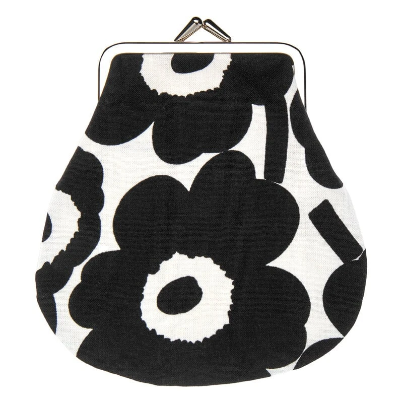 Marimekko Mini Unikko Pieni Kukkaro, Valkoinen - Musta 3 Marimekko Mini Unikko Pieni Kukkaro, Valkoinen - Musta