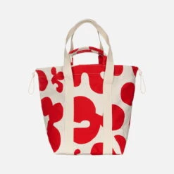 Marimekko Mono City Tote Pulloposti Olkalaukku, Puuvilla - Punainen -Terassitalo Kauppa MM 232 city bag pulloposti 091974 830 BA1role