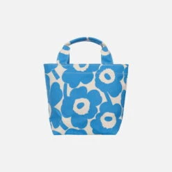 Marimekko Mono Mini Tote Unikko Laukku, Puuvilla - Vaaleansininen -Terassitalo Kauppa MM 232 lunch tote unikko 091970 845 BA1role