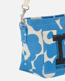 Marimekko Mono Mini Crossbody Unikko Olkalaukku, Puuvilla - Vaaleansininen -Terassitalo Kauppa MM 232 mini crossbody unikko 091969 845 DE1role