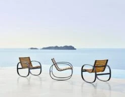 Cane-line Parc Keinutuoli, Tiikki - Tummanharmaa -Terassitalo Kauppa Parc rockingchair 1 f7