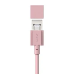 Avolt Cable 1 USB-latauskaapeli, Vaaleanpunainen -Terassitalo Kauppa Pink 4036 C front