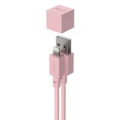 Avolt Cable 1 USB-latauskaapeli, Vaaleanpunainen