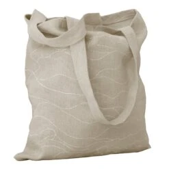 Saana Ja Olli Rakkauden Meri Kangaskassi, Beige - Valkoinen