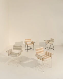 GUBI Tropique Tuoli, Valkoinen - Leslie Stripe 20 -Terassitalo Kauppa Tropique 1