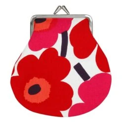 Marimekko Mini Unikko Pieni Kukkaro, Valkoinen - Punainen