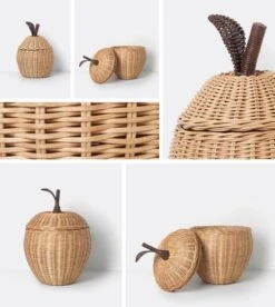 Ferm LIVING Small Apple Punottu Kori -Terassitalo Kauppa b2b newsletterKIDS BraidedKukuAndAppleStorage POM uge14