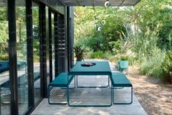 Fermob Bellevie Pöytä, 196 X 90 Cm, Acapulco Blue 12 Fermob Bellevie Pöytä, 196 X 90 Cm, Acapulco Blue -Terassitalo Kauppa banc et table Bellevie Guirlande Hoop mobilier de jardin Fermob 1