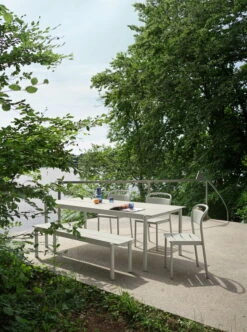 Muuto Linear Steel Pöytä, 200 X 75 Cm, Harmaa -Terassitalo Kauppa clinear steel table 220 bench 170 side chair grey raise carafe glass muuto orgrole