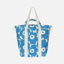 Marimekko Mono City Tote Unikko Olkalaukku, Puuvilla - Vaaleansininen -Terassitalo Kauppa jMM 232 city bag unikko 091971 845 BA1role