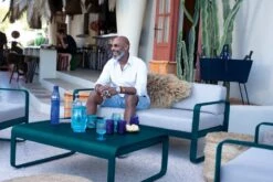 Fermob Bellevie 2-istuttava Sohva, Acapulco Blue - Flannel Grey -Terassitalo Kauppa salon de jardin collection Bellevie Fermob 1 1