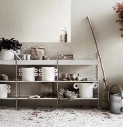 String Furniture String Outdoor Hylly 58 X 30 Cm, Korkea, Galvanoitu -Terassitalo Kauppa string system outdoor galvanized 2 portrait